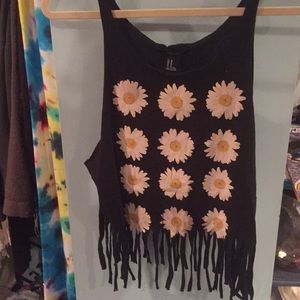 Forever 21 Floral Muscle Tank - Medium